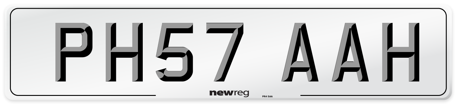 PH57 AAH Number Plate from New Reg
